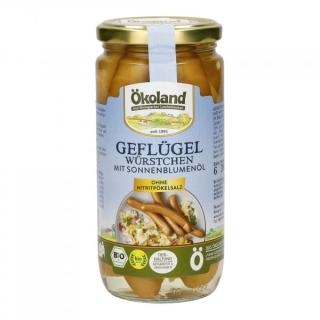 Geflügelwürstchen im Glas