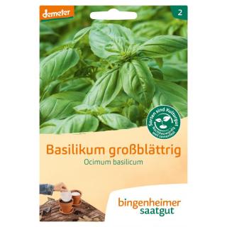 Bingenheimer Basilikum großblätrig Saatscheibe